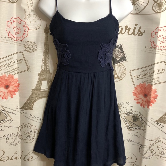 Socialite Navy Blue Dress With Cutouts - Picture 1 of 10